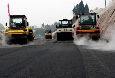 全国首条全钢渣市政道路在太原市建成