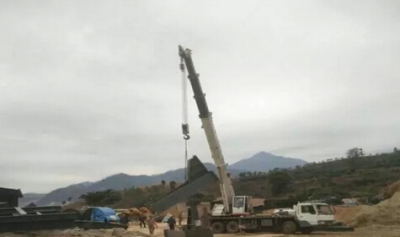 田家村废石胶带输送系统破碎站设备安装正式开工之际