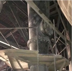 红河钢铁炼钢厂动力工段抢修转炉一次除尘松动重坨
