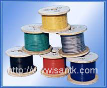 现货销售 尼龙涂层钢丝绳 蓝色涂层钢丝绳