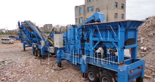 安徽移动破碎机城市建筑垃圾处理设备产品图片