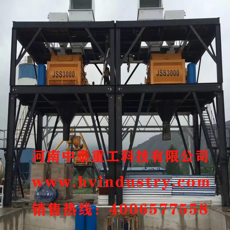 HZS180皮带上料搅拌站