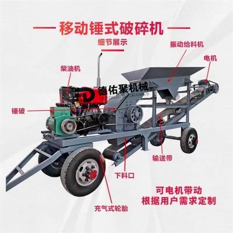 简易式钢结构移动破碎站 移动石灰石破碎生产线 方箱式破碎车产品图片