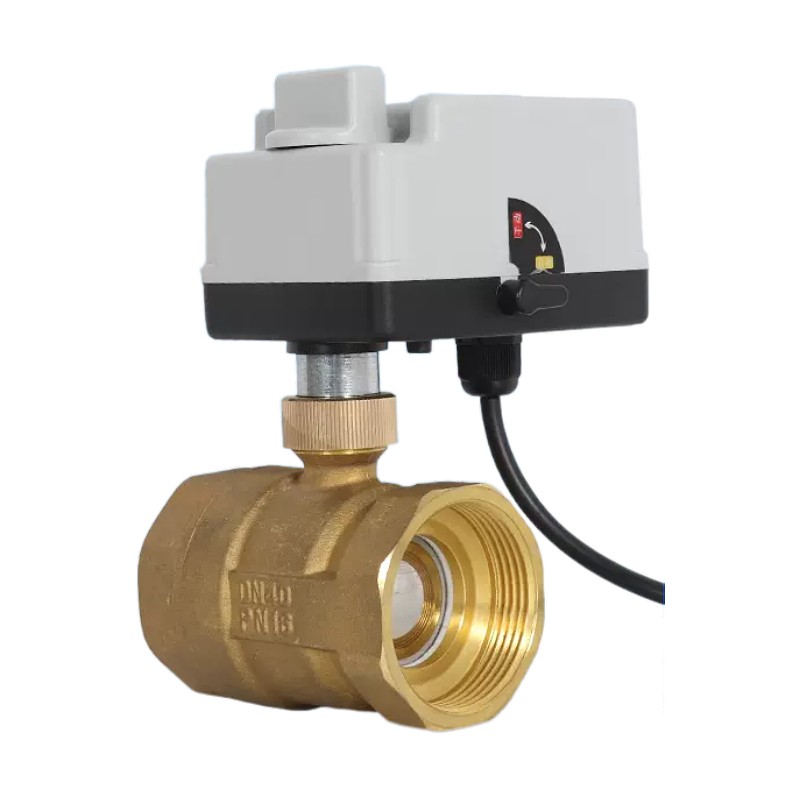 电动球阀220V 手自一体两线常开常闭二通电磁球水阀门开关 DC24V