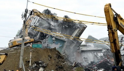 破碎机助阵台南地震救援工作