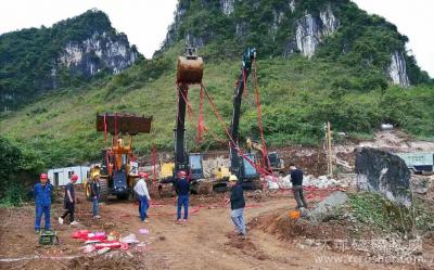 鑫金山广西松宇飞展矿业年产430万吨砂石骨料生产线正式开建