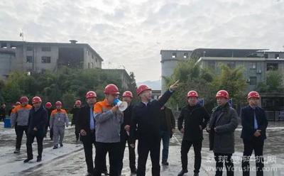 新化县领导考察湖南天马水泥500万吨机制砂石生产线
