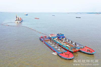 开工当天实现疏浚砂装驳上岸3629吨，2022年度长江疏浚砂综合利用项目开工！