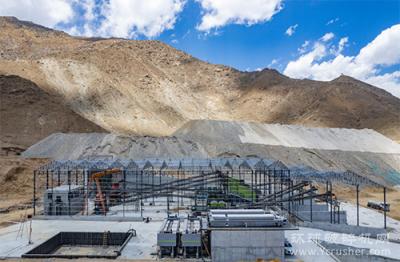 大宏立承建西藏时产250吨成套砂石破碎生产线建设进程