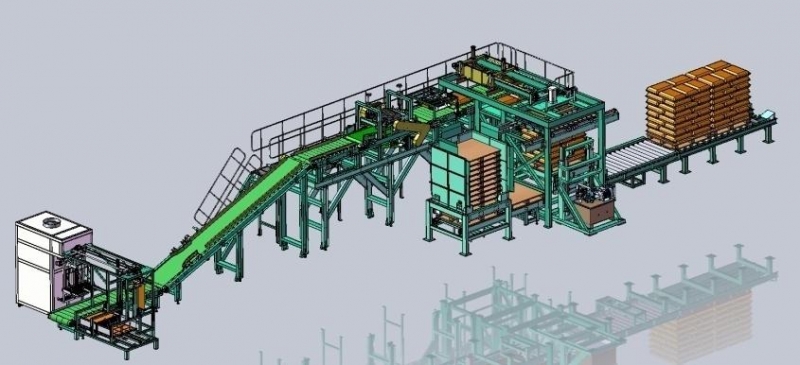 全自动包装推垛生产线_全自动化包装生产线全自动包装推垛生产线_全自动产品图片