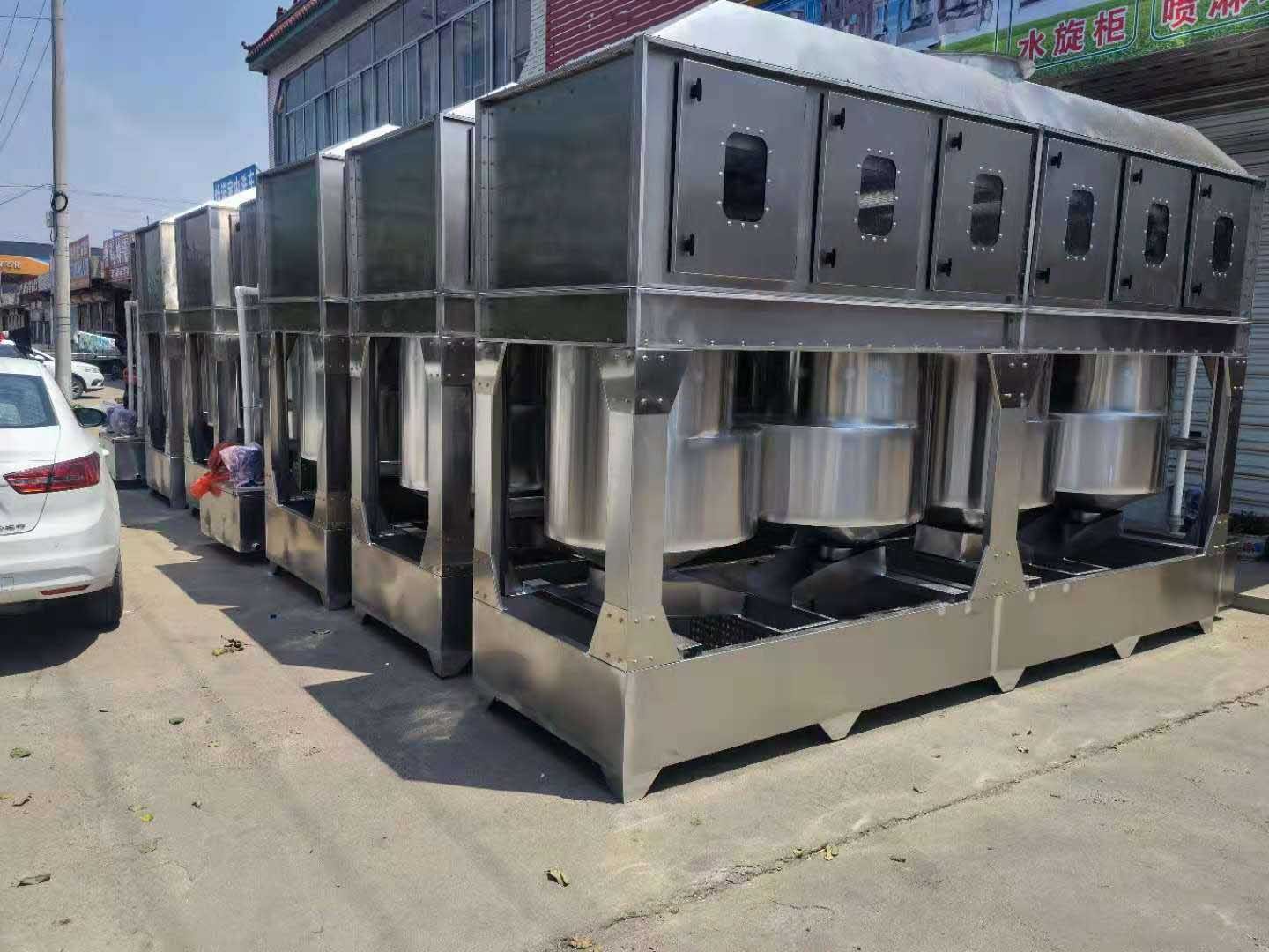 气旋喷淋塔 脱硫废气处理成套设备 方形不锈钢气旋混动喷淋塔凯诺机械