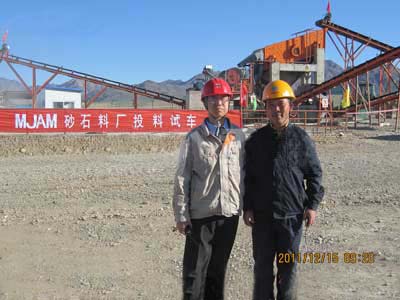 上海建冶重工阿富汗MJAM艾娜克铜矿砂石料厂成功试车