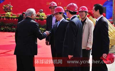 印度公使出席中信重工总包的山东彼那尼荣安水泥二期工程点火仪式
