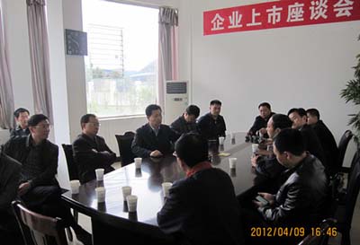四川皇龙与市长一行讨论企业上市问题