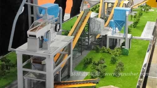 郑州鼎盛展会上展示的生产线模型