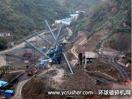 砂石骨料生产线施工现场