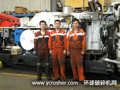 山特维克由李伟、柴永、董志远组成的核心维修团队