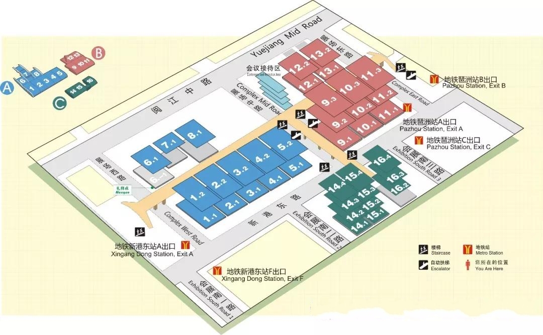 广州.广交会展馆平面示意图